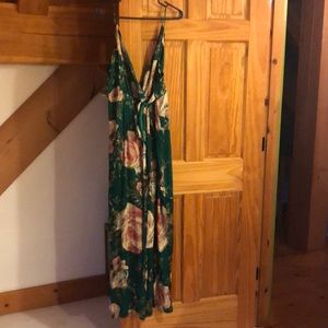 Emerald green, silk, jump suit